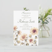 Sonnenblume Brautdusche Einladung (Stehend Vorderseite)