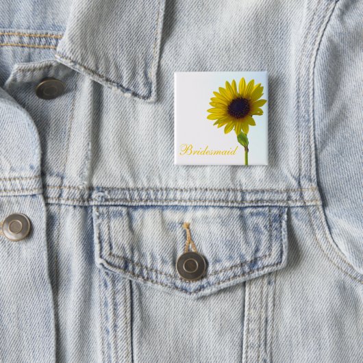 Sonnenblume-Brautjungfern-Button Button (Beispiel)