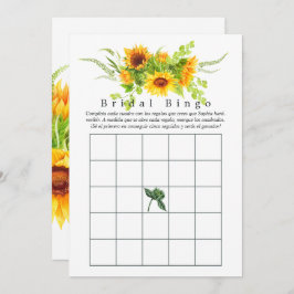 Sonnenblume Brautparty Bingo