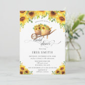 Sonnenblume Brautparty Einladung (Stehend Vorderseite)