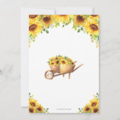 Sonnenblume Brautparty Einladung (Rückseite)