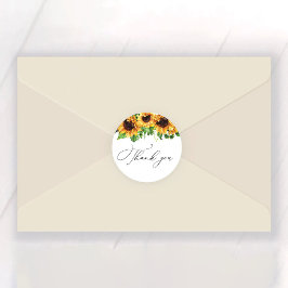 Sonnenblume Brautparty Klassischer Rundaufkleber Runder Aufkleber