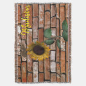 Sonnenblume Brick Throw Blanket Decke (Vorderseite Vertikal)