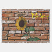 Sonnenblume Brick Throw Blanket Decke (Vorderseite)