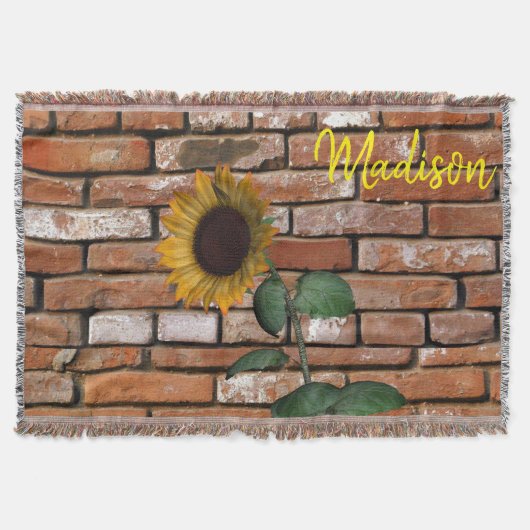 Sonnenblume Brick Throw Blanket Decke (Vorderseite)