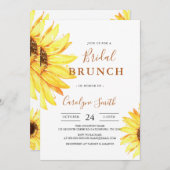 Sonnenblume Bridal Brunch Einladung (Vorne/Hinten)