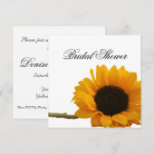 Sonnenblume Bridal Dusche Einladung (Vorne/Hinten)