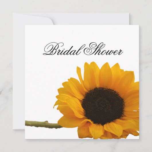 Sonnenblume Bridal Dusche Einladung (Vorderseite)