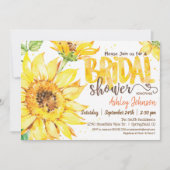 Sonnenblume Bridal Dusche Einladung (Vorderseite)