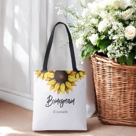 Sonnenblume Bridesmaid Wedding Floral Tasche