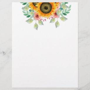 Sonnenblume briefbogen
