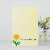 Sonnenblume Briefpapier (Stehend Vorderseite)