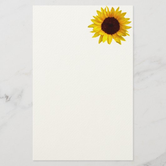 Sonnenblume Briefpapier (Vorderseite)