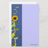 Sonnenblume Briefpapier (Vorne/Hinten)