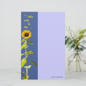 Sonnenblume Briefpapier (Stehend Vorderseite)