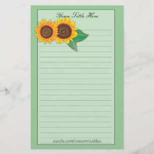 Sonnenblume-Briefpapier Briefpapier