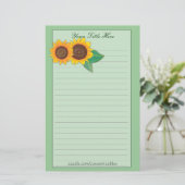 Sonnenblume-Briefpapier Briefpapier (Stehend Vorderseite)