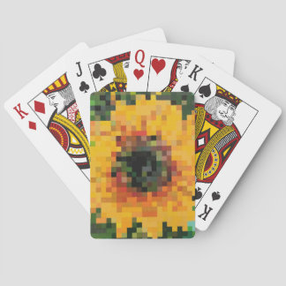 Sonnenblume Bright Floral Pixel Art Spielkarten