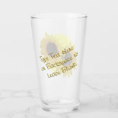 Sonnenblume Brille Personalisiert Sonnenblumen Ges Glas (Rückseite)