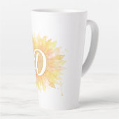 Sonnenblume Buchstabe D Vorname Monogramm Initiale Milchtasse (Rechte Ecke)