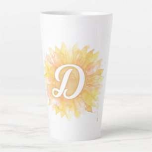 Sonnenblume Buchstabe D Vorname Monogramm Initiale Milchtasse