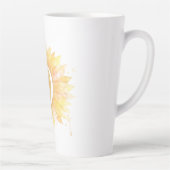 Sonnenblume Buchstabe D Vorname Monogramm Initiale Milchtasse (Rechts)
