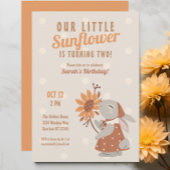 Sonnenblume Bunny Rabbit Geburtstag Einladung