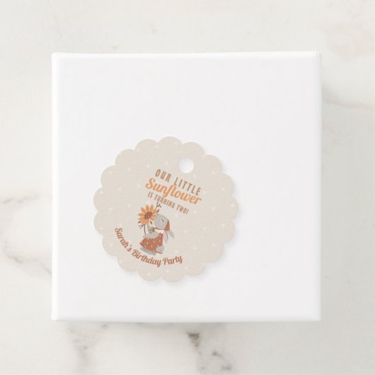 Sonnenblume Bunny Spring Geburtstag Geschenkanhänger (Beispiel)