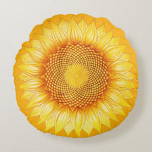 Sonnenblume-buntes glänzendes BlumenMandala-Kissen