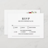 Sonnenblume Burgund Rose Wedding RSVP (Vorne/Hinten)