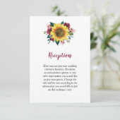 Sonnenblume Burgundy Rose Blumenzwiebeln Begleitkarte (Stehend Vorderseite)