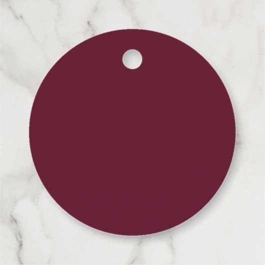 Sonnenblume Burgundy Rose Geometric Wedding Danke Geschenkanhänger (Rückseite)