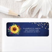 Sonnenblume Burgundy Rose Light Navy Hochzeitadres (Insitu)