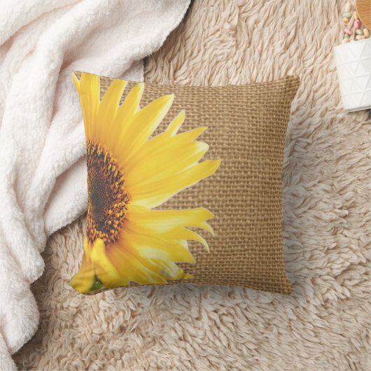 Sonnenblume Burlap-Designkissen Kissen (Decke)