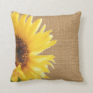 Sonnenblume Burlap-Designkissen Kissen