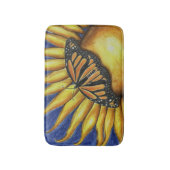 Sonnenblume Butterfly Bath Mat Badematte (Vorderseite Vertikal)