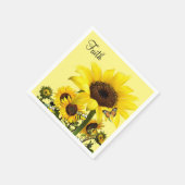 Sonnenblume Butterfly Bumblebepapier Napkins Serviette (Ecke)