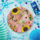 Sonnenblume Butterfly Bumblebepapier Teller (Party)