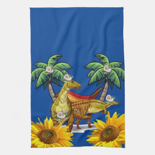 Sonnenblume Butterfly Dinosaur Küchentuch (Vertikal)