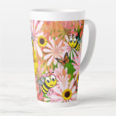 Sonnenblume Butterfly Hummel Latte Tasse (Rechte Ecke)