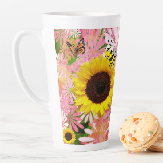 Sonnenblume Butterfly Hummel Latte Tasse (Beispiel)