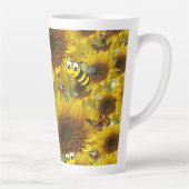 Sonnenblume Butterfly Hummel Latte Tasse (Rechts)