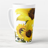 Sonnenblume Butterfly Hummel Latte Tasse (Linke Ecke)