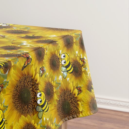 Sonnenblume Butterfly Hummel Tablette Tischdecke (Beispiel)