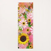 Sonnenblume Butterfly Hummeln Yoga Mat Yogamatte (Rückseite)
