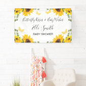 Sonnenblume Butterfly Kisses Baby wünscht Baby Dus Banner (Insitu)