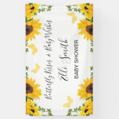 Sonnenblume Butterfly Kisses Baby wünscht Baby Dus Banner (Vertikal)