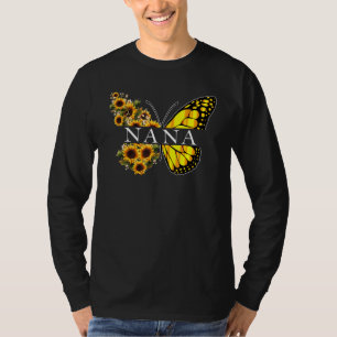 Sonnenblume Butterfly Nana Muttertag Hippie Frauen T-Shirt