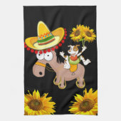 Sonnenblume Butterfly Pferd Handtuch (Vertikal)