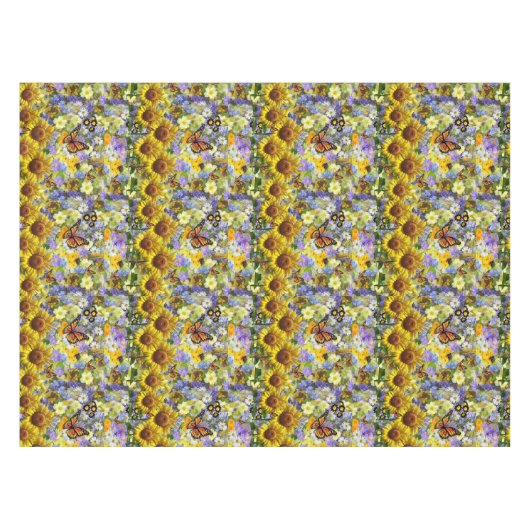 Sonnenblume Butterfly Tableclout Tischdecke (Vorderseite (Horizontal))